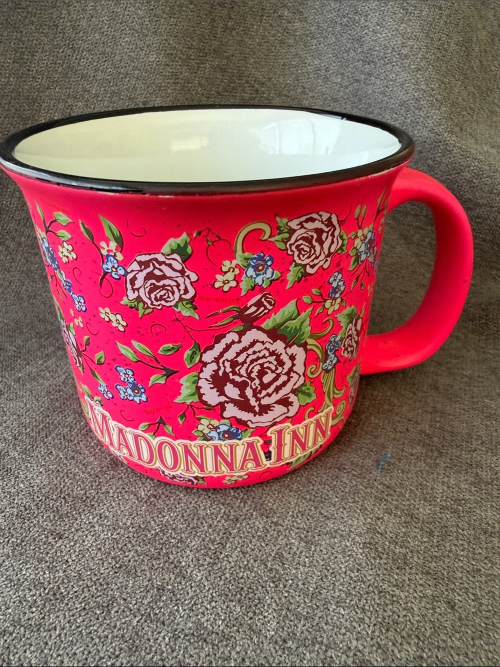 Madonna Bright Pink Floral Ceramic campfire Mug